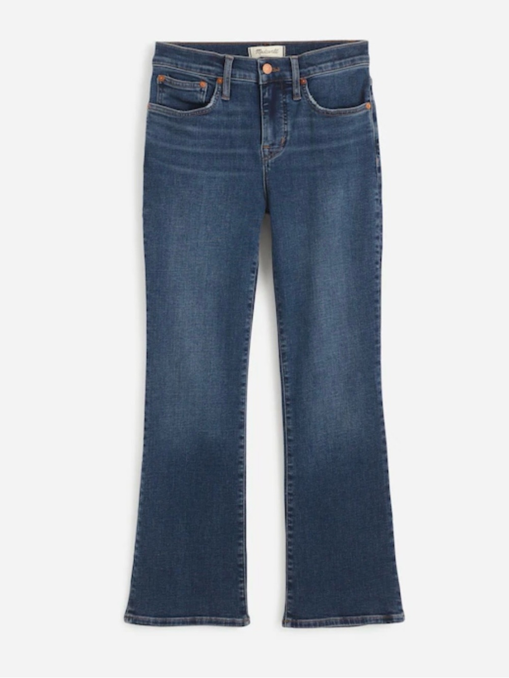 Madewell Women's Kick Out Cropped Jeans in Lenoir Wash - mid-rise - size 28 - Picture 3 of 9